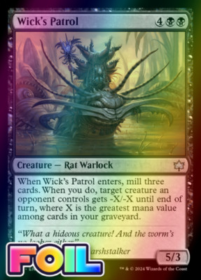 x1 Wick's Patrol BLB Bloomburrow MTG 121 FOIL UNCOMMON M/NM 1x