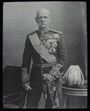 Glass Magic Lantern Slide LORD ROBERTS VC PORTRAIT C1890 PHOTO VICTORIA CROSS