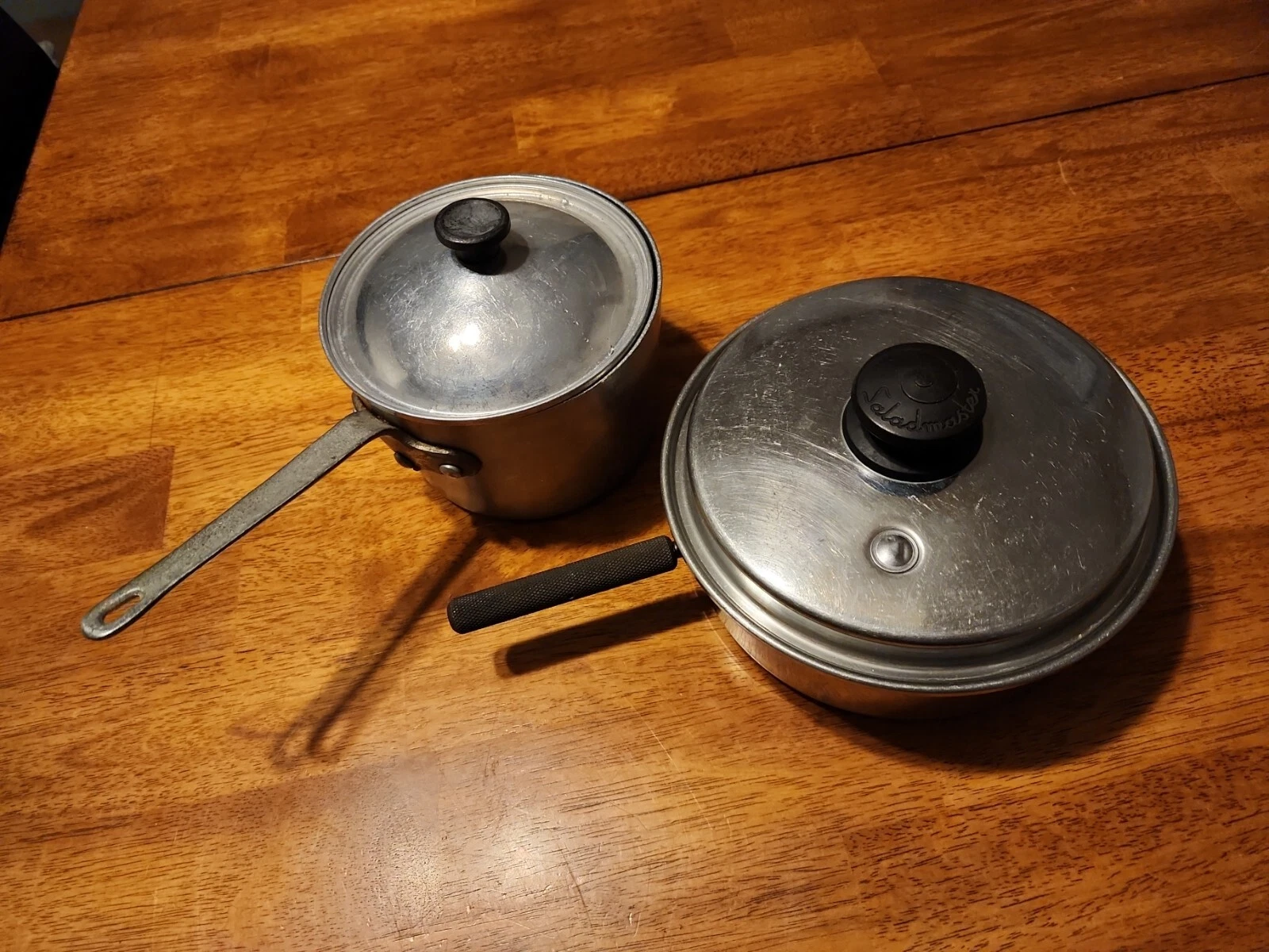 Vintage Saladmaster Stainless Steel 8” Sauce Pan Vented Lid and Wear-Ever 1.5qt