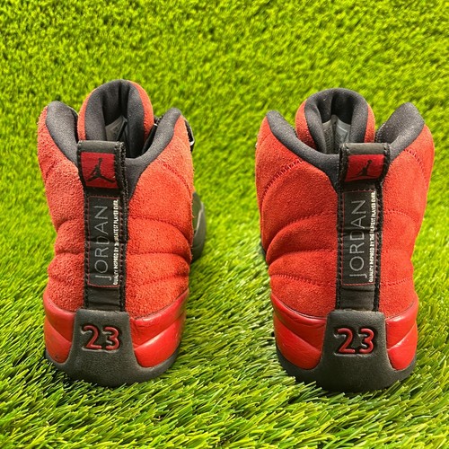 Nike Air Jordan 12 Reverse Flu Boys Size 5.5Y Athletic Basketball Shoes Sneakers - Picture 6 of 11