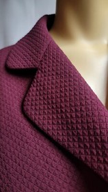 Anne Klein Two Piece Set Skirt Suit Size Petite 8P Laceup Corset Detail Wine