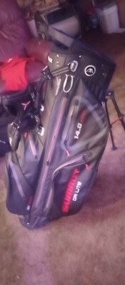 Summit Big Max Dri Lite Golf Bag 14 Way Cart Stand Carry Case W/ Shoulder Strap