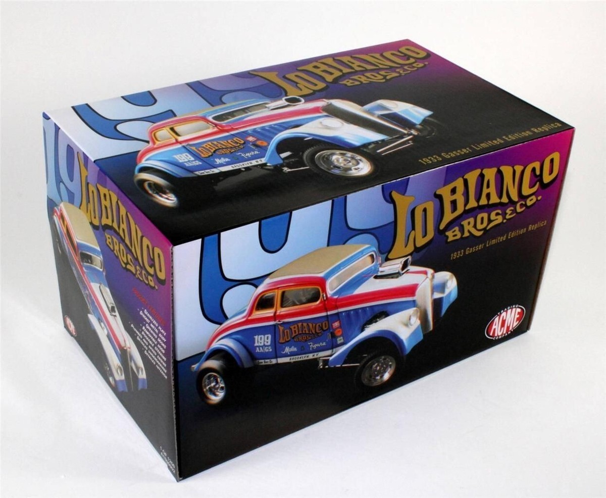 1933 Lo BIANCO WILLY'S GASSER HEMI VINTAGE DRAG RACING CAR ACME 1