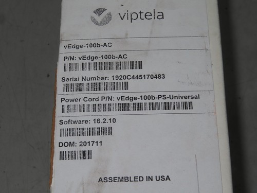 Cisco Viptela vEdge 100B AC 5 PORT 10/100/1000 ROUTER w Rack and Charger OG Box - Picture 2 of 4