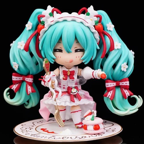 11cm Hatsune Miku Anime Figur 15th Anniversary #1939 Ob11 Strawberry Cake Boxed - Bild 14 von 18