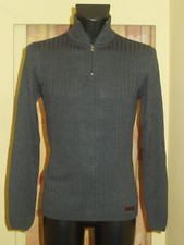 Maglia uomo manica lunga RIFLE - Tg. XL - Nuova - a Coste Collo mezza Zip Grigia