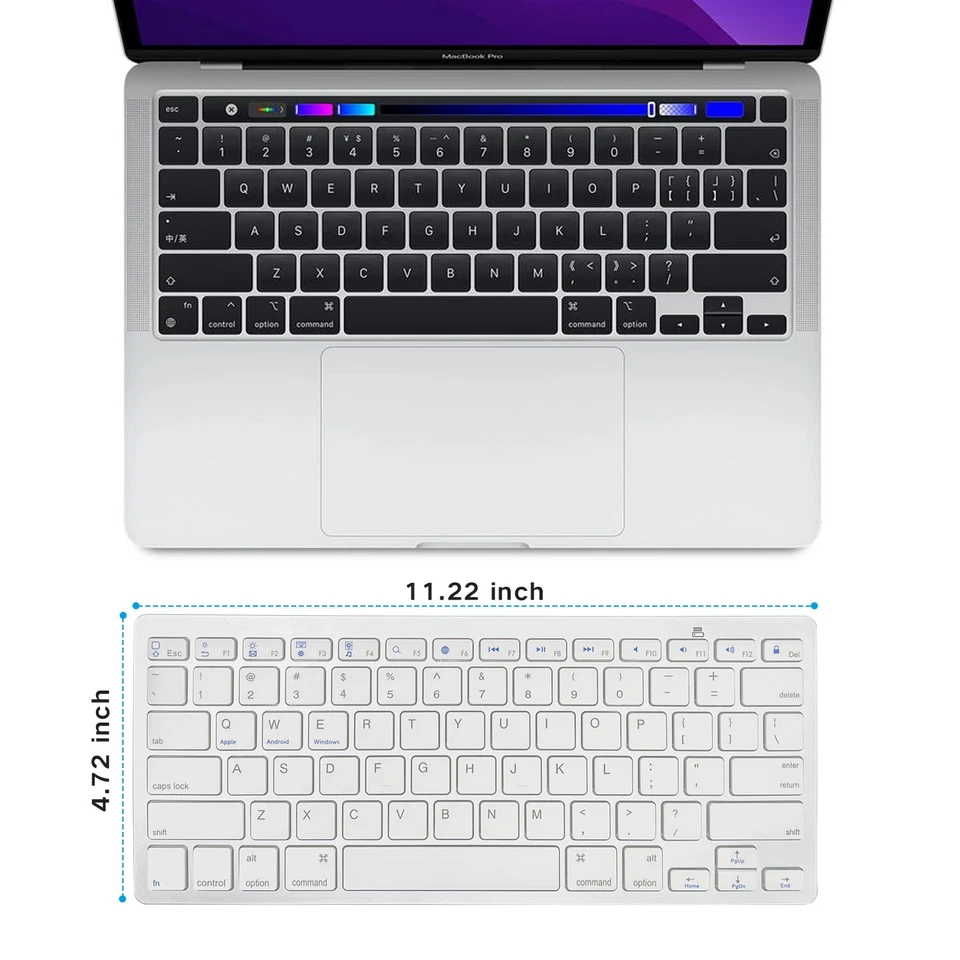 English Language Ultra-Thin Wireless Keyboard 78-key Layout for PC& Tablet - Image 2 of 4