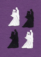WEDDING BRIDE AND GROOM die cuts scrapbook cards