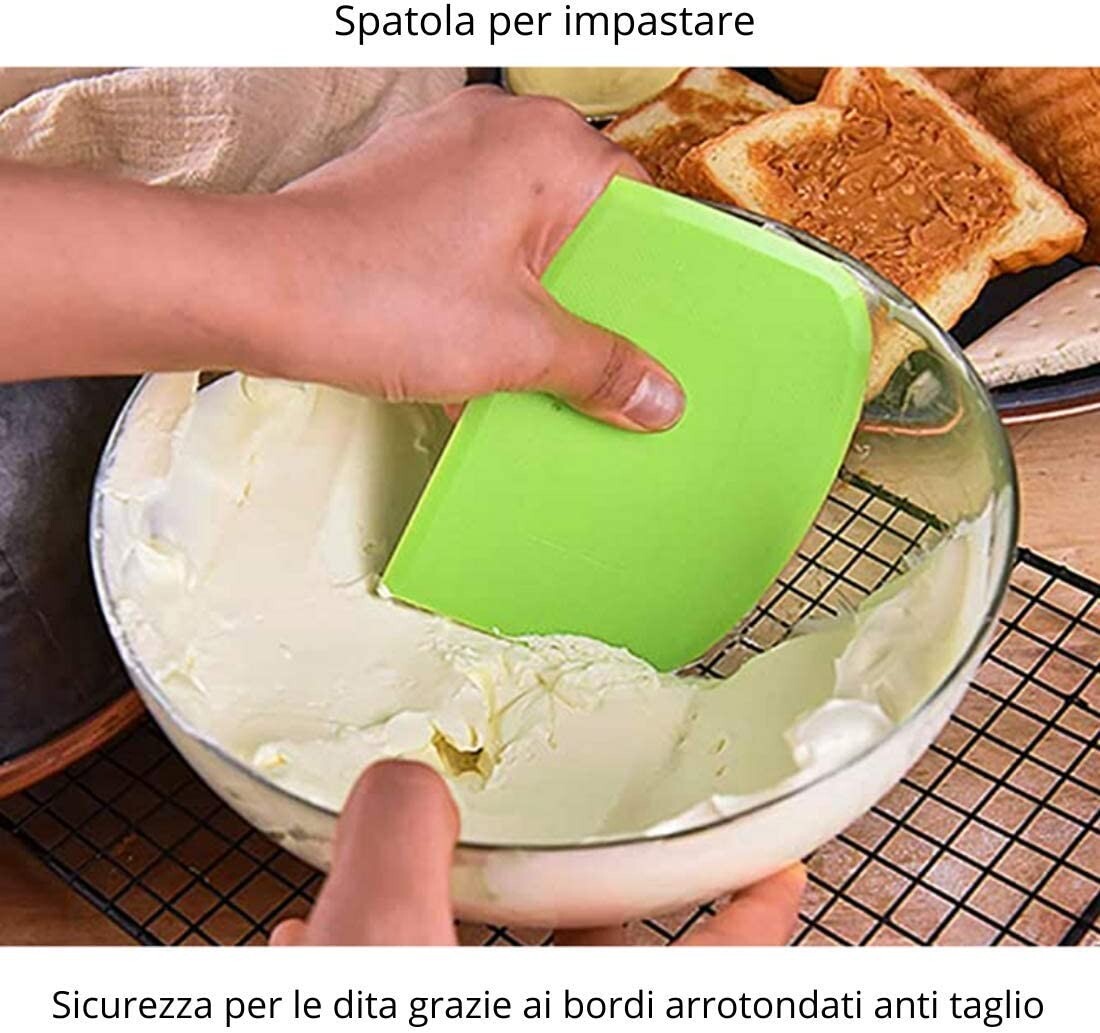 BJAINGEXK 2 Grattoirs Et Coupe-pâte En Acier Inoxydable – Outil De Cuisine Multifonction De 15,2