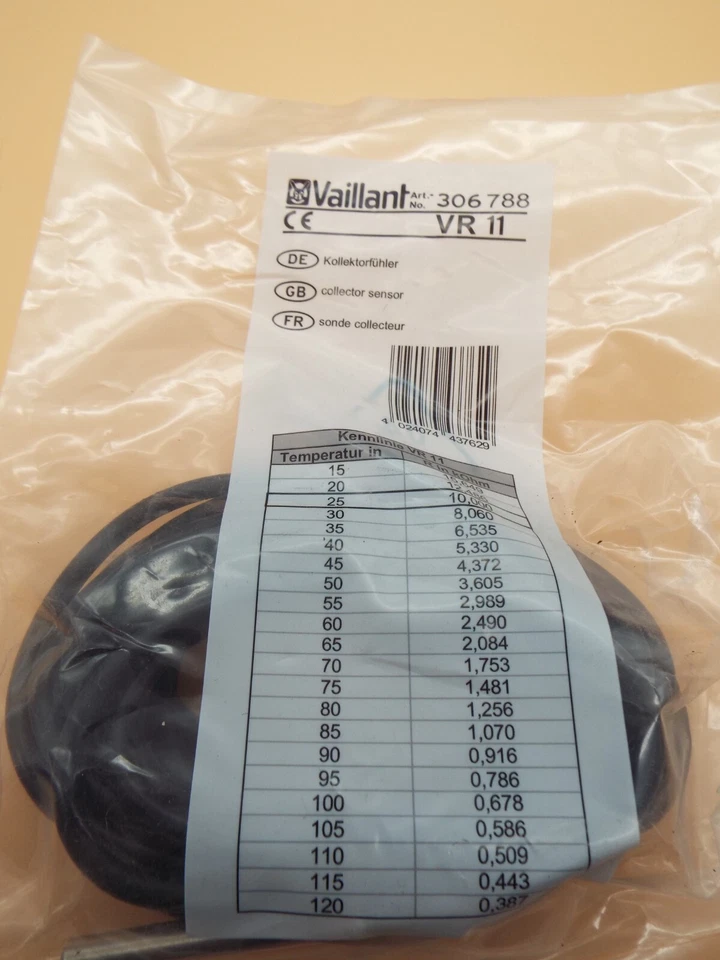 Vaillant Fühler / Kollektorfühler VR11 / VR 11 306788 neu