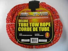 Kwik Tek Airhead AHTR-14BL Bling 4 Rider Deluxe Tube Tow Rope 60 foot