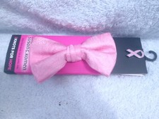 Men's Susan Komen Knots For Hope Pink Pre-Tied Bow Tie With Lapel Pin New
