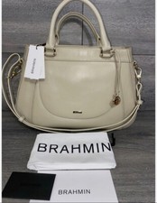 NWT Brahmin Raelynn Satchel Sand Leather Beige gray bag