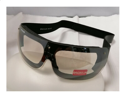 Occhiali casco moto maschera avvolgenti fascia in pelle lente