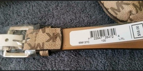 MICHAEL KORS DAMEN GÜRTEL/TASCHE WEIß/BEIGE MK-PRINT GR.L/XL - NEU - Bild 7 von 11