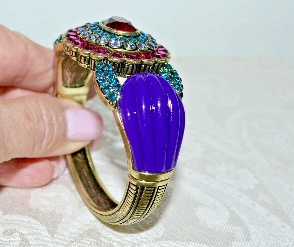 Новый в коробке $180 Heidi Daus коллекционное издание кристалл акцентированный браслет фуксия M/L - Изображение 3 из 4