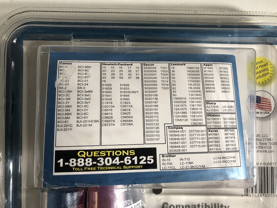 Sistema de recarga de tinta IMS impresoras de inyección de tinta cartuchos fotográficos compatibles SELLADO NUEVO Foto 3 de 3