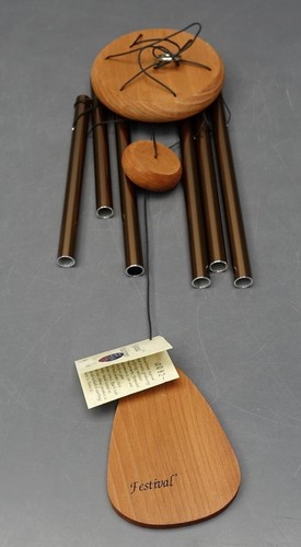 Festive Windchimes F416C Wood/Aluminum Hand Tuned Wind chimes USA New - Picture 8 of 10