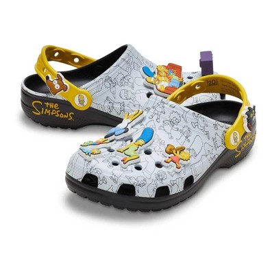 Crocs Unisex The Simpsons Classic Clogs w/ Exclusive Charms Comfort Slip On