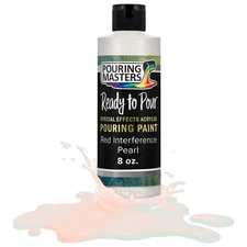 Red Interference Pearl Special Effects Pouring Paint - 8 Ounce Bottle