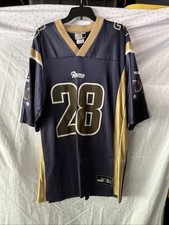 Vintage Marshall Faulk St. Louis Rams Jersey Mens 2XL Puma #28 Blue Made In USA
