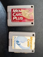 Nintendo 64 N64 Memory Card x2 Performance Model P-302W  memory card plus