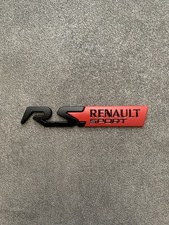 Logo Monogramme RS Renault Sport Pour Clio Mégane Twingo Noir Rouge