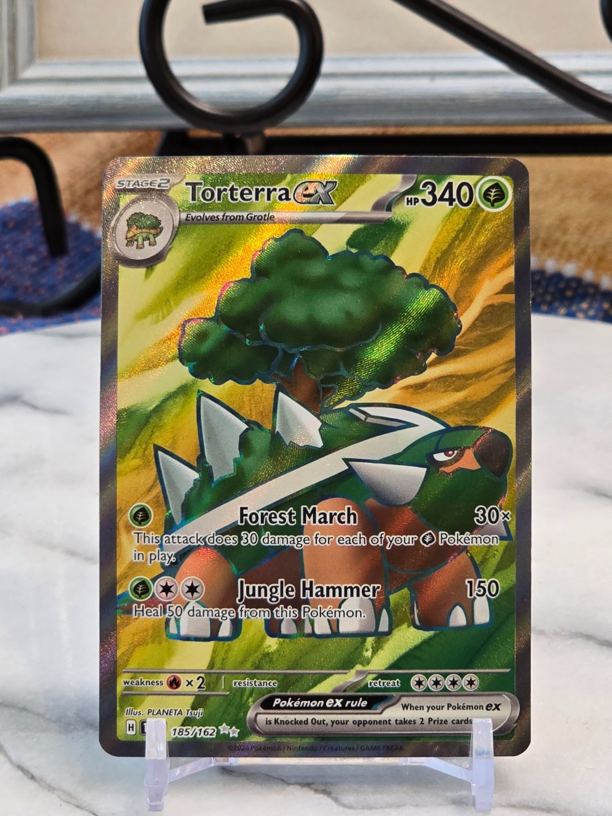 Pokemon TCG Torterra ex 185/162 SV05: Temporal Forces Holo LP