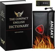 Caja fuerte libro diccionario de cerradura combinacion bolsa dinero ignifuga