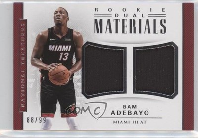 2017-18 Panini National Treasures Rookie Dual Materials 88/99 Bam Adebayo RC 1y8