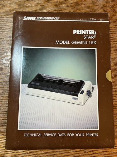 SAMS ComputerFacts CP16 Star Gemini-15X Printer Technical Service Manual - Picture 1 of 3