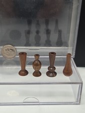 Custom Myrtle Wood Oregon John F. Allen USA Mini Hand Turned Doll House Vases