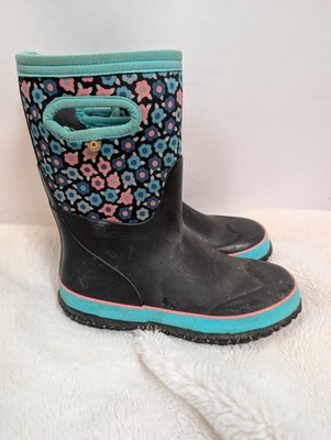 Bogs Boots Girls Size 3 Floral K Grasp Flowers  Flaw