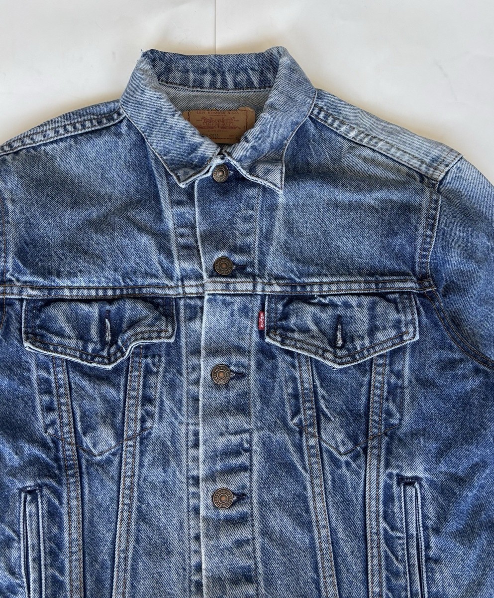 Vintage 80s Levis Jean Trucker Jacket 70506 0216 Denim Made in USA