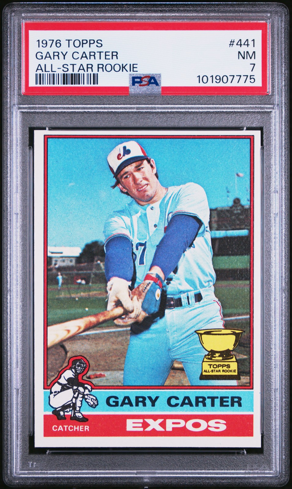 1976 Topps #441 Gary Carter PSA 7 NM Montreal Expos HOF Vintage HOF Catcher