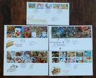 GB ROYAL MAIL FDCs 1989 - 1993 GREETINGS STAMP SETS ON 5 COVERS PMK LOT 2