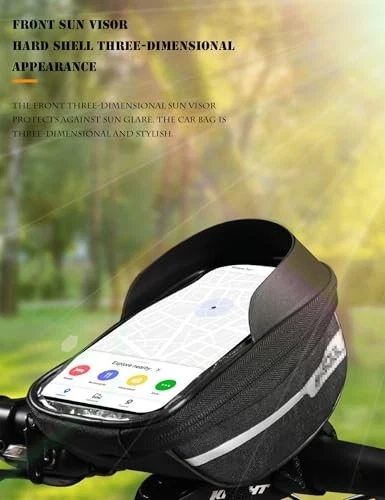 Hard Casing Bike Bag, Lightweight and Durable Waterproof 7"x4" / 18x10 cm Blue - Picture 5 of 7