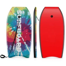 33" Lightweight Body Board Multicolor Design | EPS Core XPE Deck HDPE Bottom