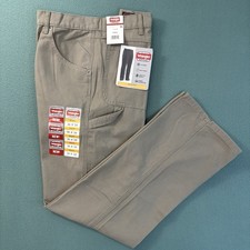 Wrangler Workwear Utility Relaxed Fit Pants Khaki 36x34 NWT Multi Pocket