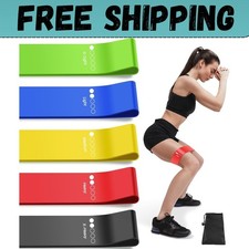 Resistance Bands Set 5 Levels Workout Exercise Bands Multicolor Fitness For Yoga