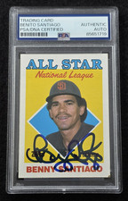 1988 BENITO BENNY SANTIAGO Signed Topps All-Star Card-SAN DIEGO PADRES-PSA