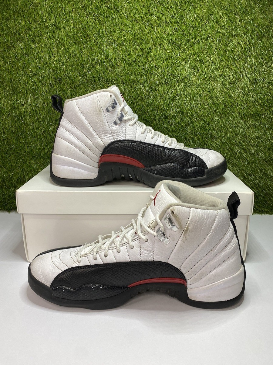 Air Jordan 12 Taxi Flip Retro Size 9.5 Mens White Black Sneakers