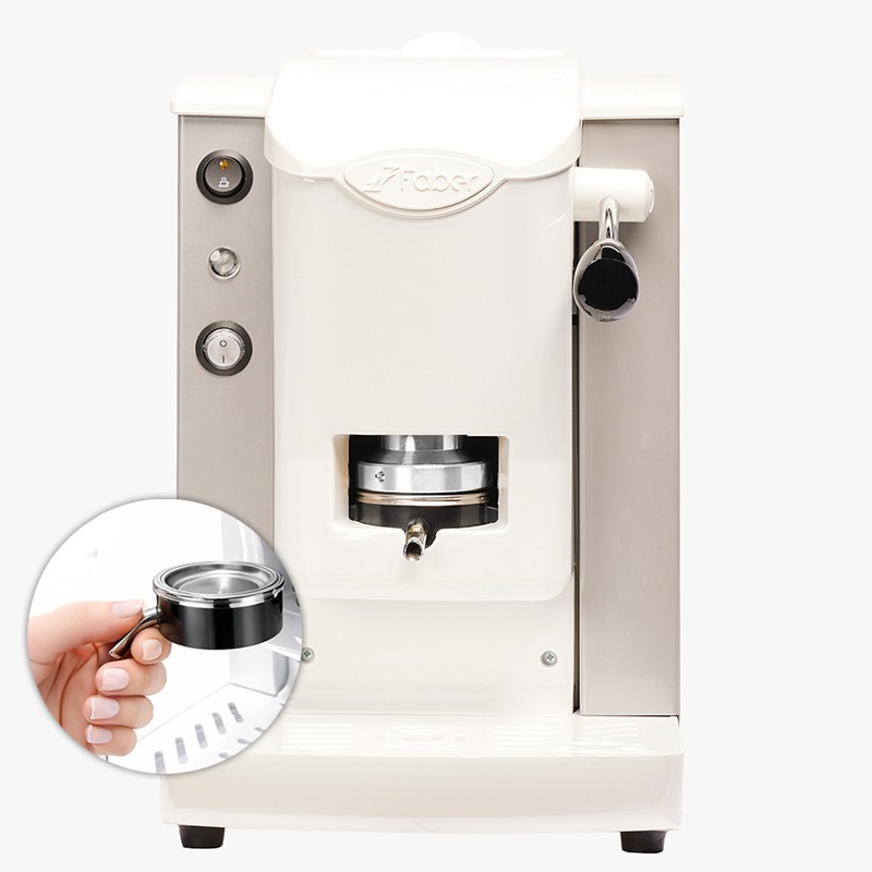 Faber Slot Plast Lite 2.1 Macchina Caffè a Cialde Espresso Manuale Grigio/Bianco