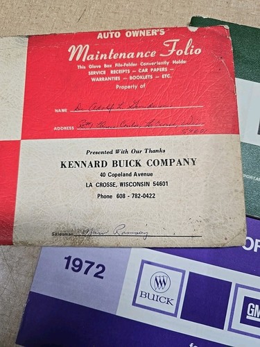 GM 1972 Buick Owner's PACKET Skylark G.S. 455 Manual +BONUS OEM Vintage PAPERS - Picture 11 of 11