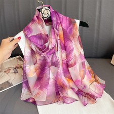 Beach Scarf Women's Lightweight Sun Protection Shawl Head Wrap 160x50cm Long