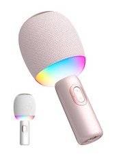 Wireless Bluetooth Karaoke Microphone, 5-in-1 Portable Handheld Mic Speaker w...