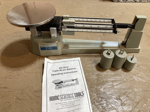 Triple Beam Balance Scale Home Science Tools Model BS-2610 