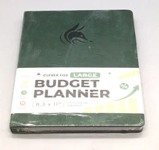 Clever Fox LARGE 1 Year Undated Dark Green Budget Planner - NEW!