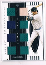 Nelson Cruz 2021 Panini National Treasures Game Gear 3 Color Relic #GG6-NC 34/35