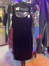 Oscar de la renta 8P Black Velour Dress